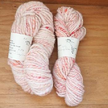 Shetland wool handspun Candy Cane Image